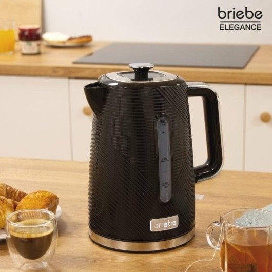 Haushaltsset Briebe SKT1178BLK Elegance Toaster Wasserkocher Kaffeemaschine Schwarz