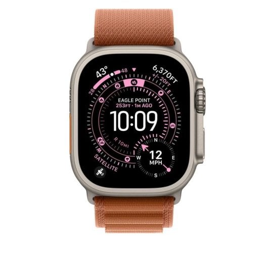 Bracelet Apple MFTC4ZM/A Loop Alpine Taille M Marron Titane Smartwatch