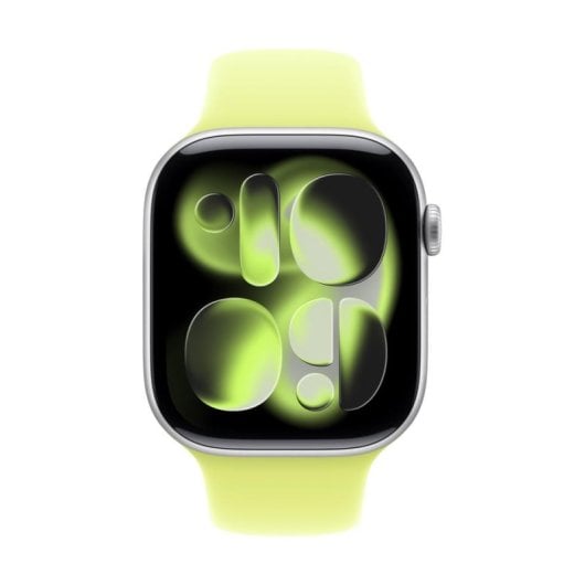 Bracelet Apple MFGW4ZM/A Jaune fluoroélastomère S/M pour Apple Watch 44/45/46/49mm