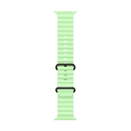 Bracelet Apple Ocean Band Vert Finition Titane Noir pour Apple Watch 44-49 mm
