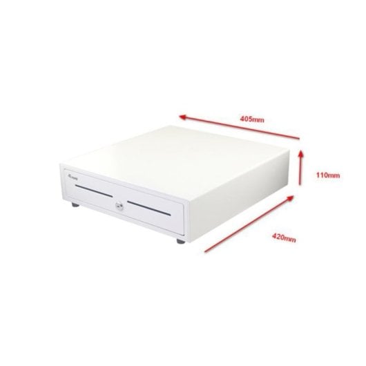 Kassenschublade Equip 351011 Metall Weiß 12 V 4 Geldschein- 8 Münzfächer