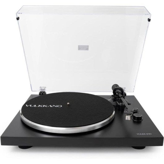 Tocadiscos Vulkkano TD10 Tracção Correia Prévio Phono Integrado Madeira