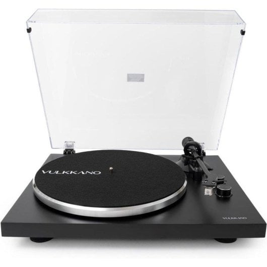 Tocadiscos Vulkkano TD10 Preciso Braço ATL-3600 Pré-Phono Integrado Madeira