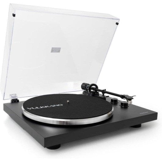 Tocadiscos Vulkkano TD10 Tracção Correia Prévio Phono Integrado Madeira