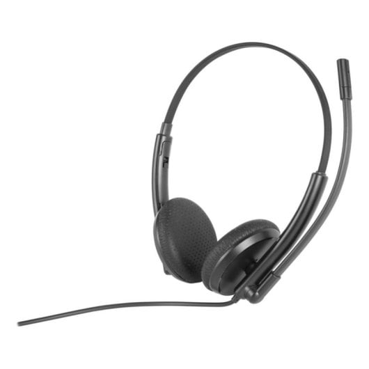 Casque iggual ENC3030 avec support SA22 filaire USB pour bureau, contrôle volume, noir
