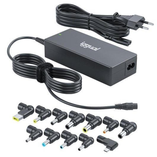 Netzadapter iggual CUA-C-12T-90W Universal 90W 12 Anschluesse Typ-C LED Schutz