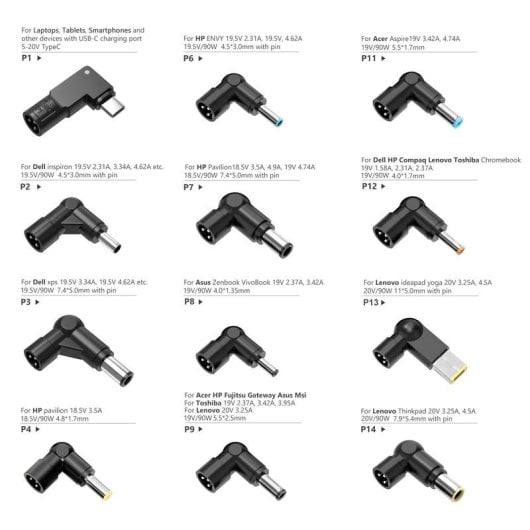 Netzadapter iggual CUA-C-12T-90W Universal 90W 12 Anschluesse Typ-C LED Schutz