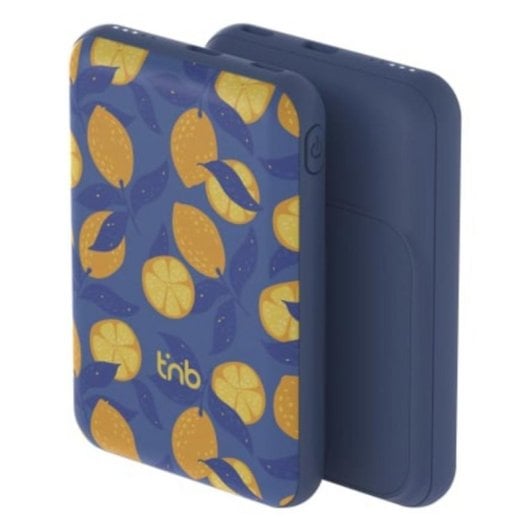 Batteria esterna TnB PBUMAG5LEM 5000mAh MagSafe Wireless 15W USB-C 20W Blu Giallo