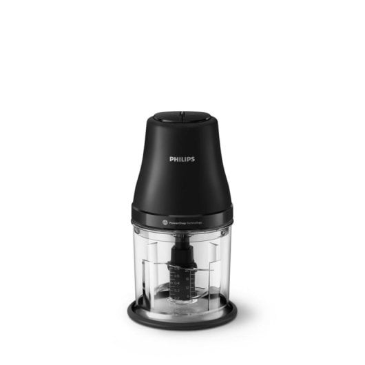 Picadora Philips HR1501/00 Compacta 1L 450W 4 couteaux 2 vitesses plastique inox noir