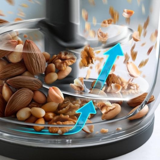 Picadora Philips HR1501/00 Compacta 1L 450W 4 couteaux 2 vitesses plastique inox noir