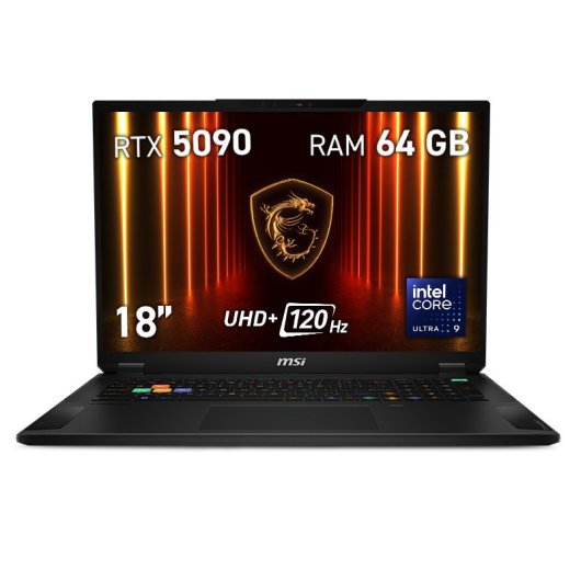 Portable MSI Stealth 18 HX AI A2XWJG-048XES 18" Intel Core Ultra 9 275HX 64GB 2TB SSD RTX 5090 FreeDOS