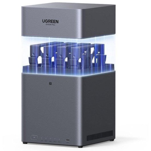 NAS 4 bahías Ugreen DH4300 Plus 8GB ARM 2,5GbE HDMI 4K seguridad NFC copia remota