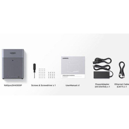 NAS 4 bahías Ugreen DH4300 Plus 8GB ARM 2,5GbE HDMI 4K seguridad NFC copia remota