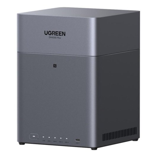 NAS 4 bahías Ugreen DH4300 Plus 8GB ARM 2,5GbE HDMI 4K seguridad NFC copia remota