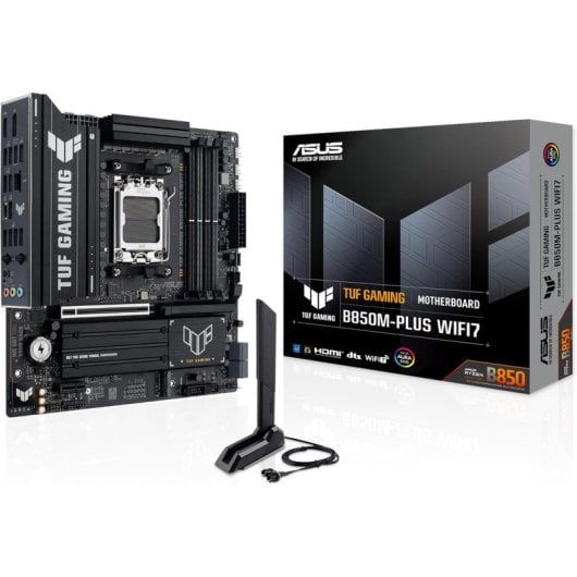 Placa Base ASUS TUF GAMING B850M-PLUS WIFI7 AMD B850 AM5 DDR5 Micro ATX WiFi 7 2.5GbE RGB