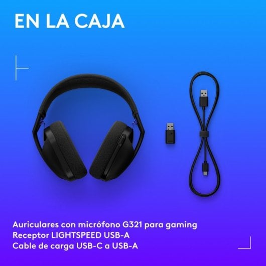 Auriculares Logitech G321 LIGHTSPEED inalámbricos Bluetooth para gaming PC/PS4/PS5/Switch Negros