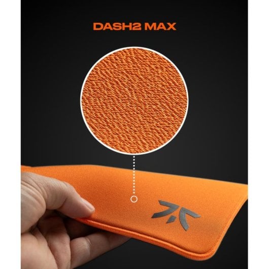 Tapis de souris Fnatic DASH2 MAX Orange 480x400x6mm Base antidérapante Poron