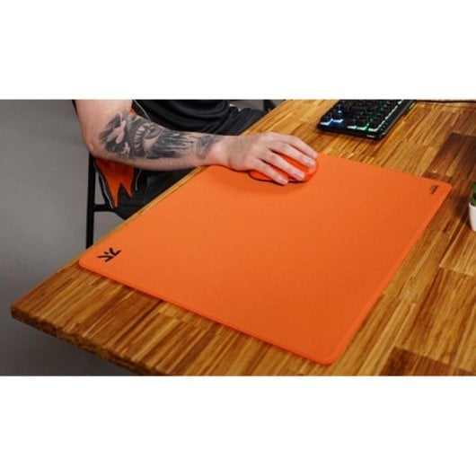 Tapis de souris Fnatic DASH2 MAX Orange 480x400x6mm Base antidérapante Poron