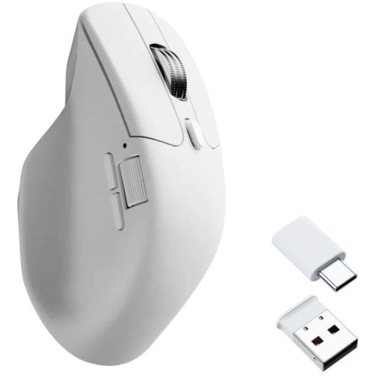 Ratón Keychron M6 Inalámbrico PixArt 3311 2.4 GHz y Bluetooth 12000 DPI Blanco Silencioso