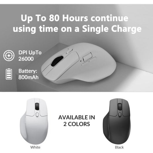 Ratón Keychron M6 Inalámbrico PixArt 3311 2.4 GHz y Bluetooth 12000 DPI Blanco Silencioso