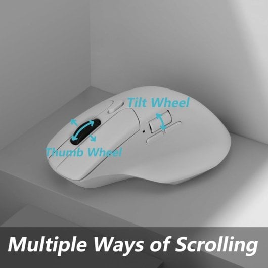 Ratón Keychron M6 Inalámbrico PixArt 3950 8K 30000 DPI 10 Botones Silencioso Blanco