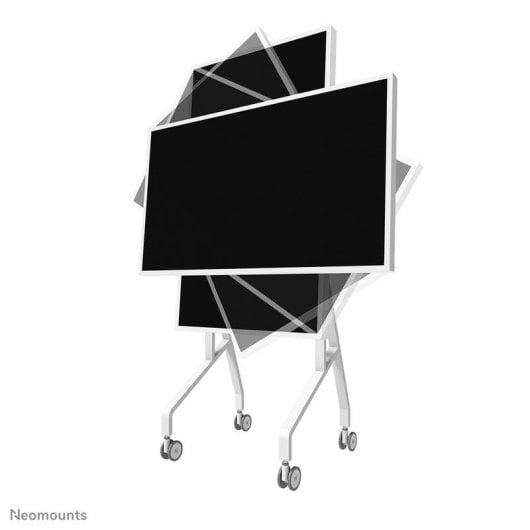 Carro multimédia Neomounts FL50-515WH1 Move Go Flip rotativo branco aço 55-65"