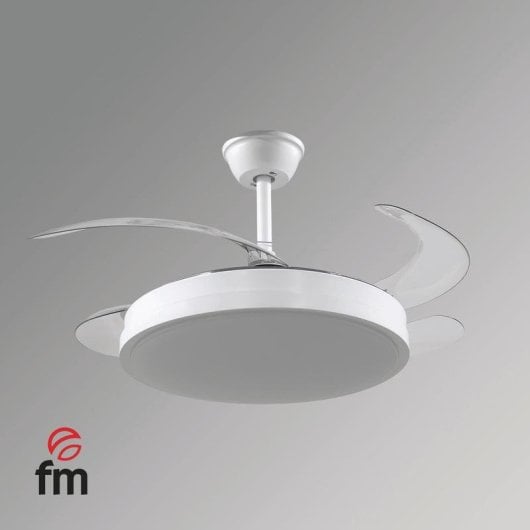 Ventilador FM Calefacción VT-SENZA ECO 107 cm LED Controlo Remoto Branco