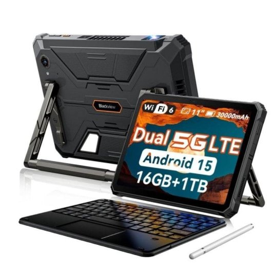 Tablet Blackview Active 12 Pro WiFi + 5G 11" 16GB 1TB Preto com Teclado