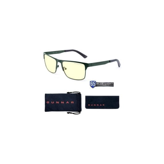 Gafas para ordenador Gunnar Pendleton Verde Unisex acero inoxidable lentes ámbar