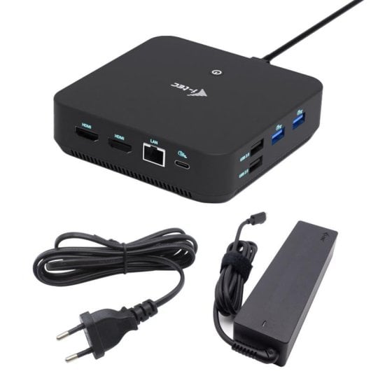 Dockingstation I-Tec USB-C DP Dual HDMI Power Delivery 100 W 3x4K Monitore Schwarz