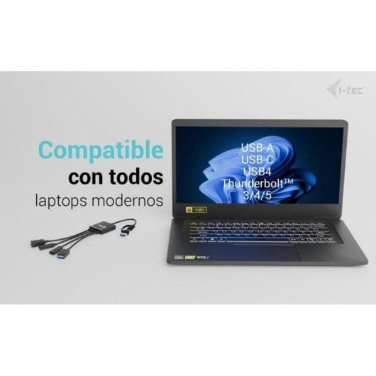 Hub I-Tec 4 ports 5 Gbps USB-C/USB-A modèle compact avec protection