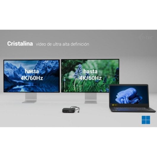 Station d'accueil I-Tec USB-C Dual HDMI alimentation 100 W Ethernet 10 Gbit/s