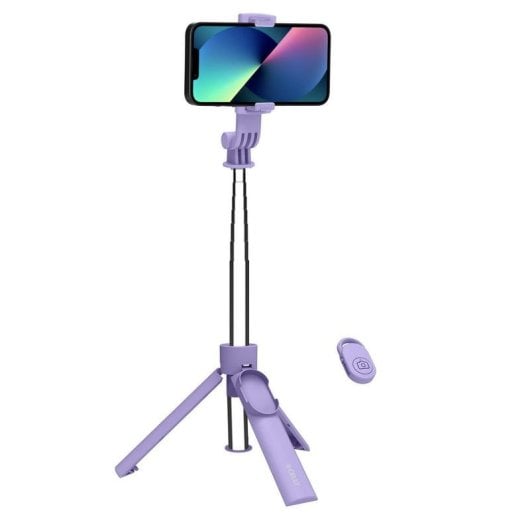 Pau Para Selfie Celly CLICKSFSTICKVL Bluetooth Tripé Telescópico Violeta