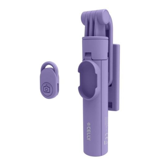 Pau Para Selfie Celly CLICKSFSTICKVL Bluetooth Tripé Telescópico Violeta