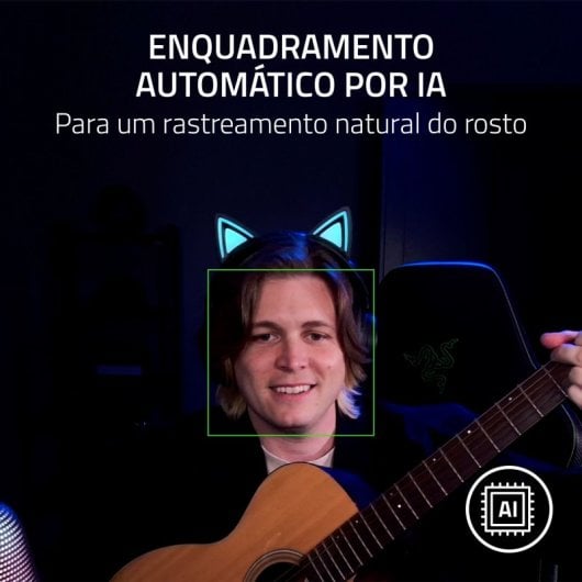 Webcam Razer Kiyo V2 4K 30FPS Enquadramento IA HDR Grande Angular