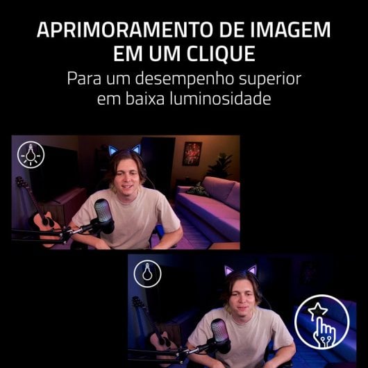 Webcam Razer Kiyo V2 4K 30FPS Enquadramento IA HDR Grande Angular