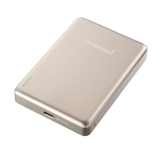 Batteria Esterna Intenso MW10000 10000 mAh MagSafe Carga Rapida Wireless Champagne
