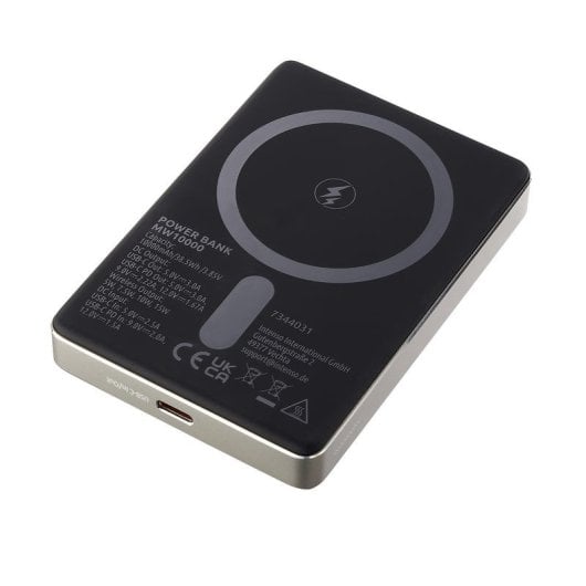 Batteria Esterna Intenso MW10000 10000 mAh MagSafe Carga Rapida Wireless Champagne