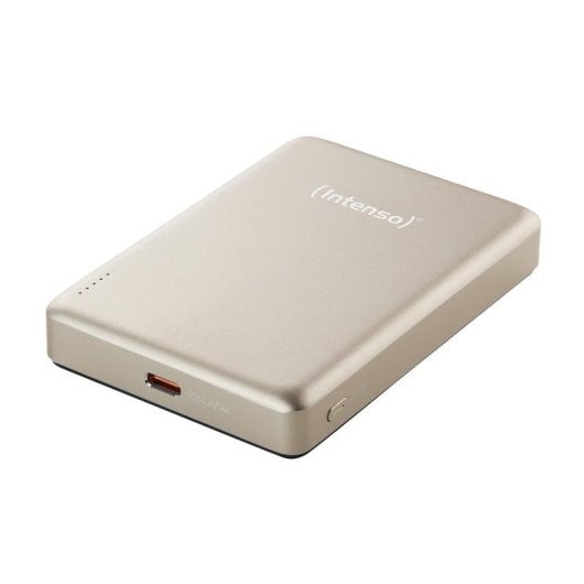 Batteria Esterna Intenso MW10000 10000 mAh MagSafe Carga Rapida Wireless Champagne
