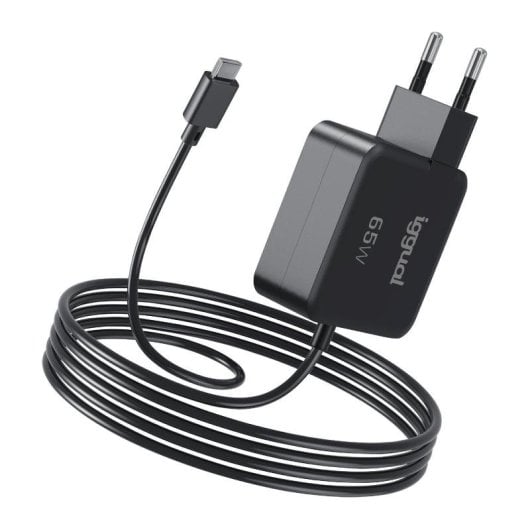 Cargador iggual PD 65W USB-C Power Delivery Schnellladung Schwarz