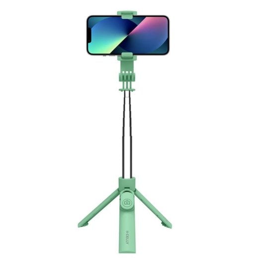 Pau de selfie Celly CLICKSFSTICKGN Bluetooth Verde tripé telescópico 170 cm
