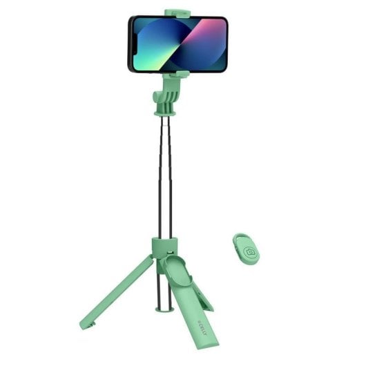 Pau de selfie Celly CLICKSFSTICKGN Bluetooth Verde tripé telescópico 170 cm