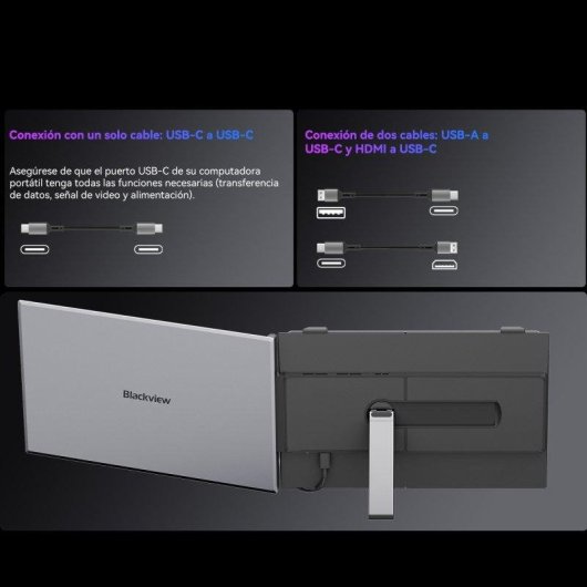 Monitor Blackview SCM6 14" FullHD 60Hz IPS Ultrafino Altoparlante USB-C PD