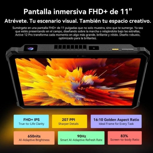 Tablette Blackview Active 12 Pro 11" 256 Go 5G 30 000 mAh Android 15 Noir
