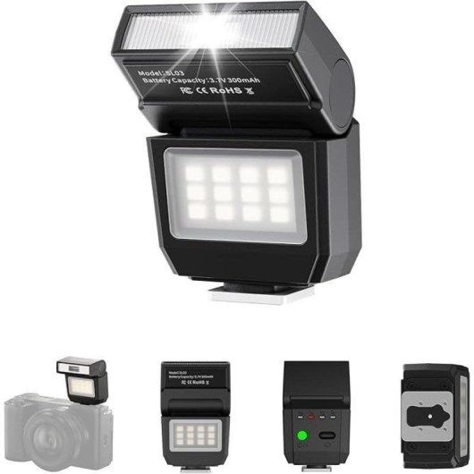 Blitz Ulanzi Sl03 Mini 6500K Typ-C Kompakt 4 Helligkeitsstufen CRI97