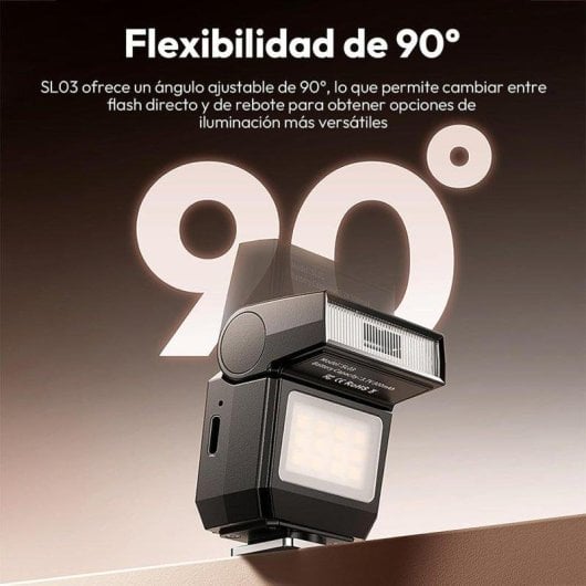 Flash Ulanzi SL03 Mini 6500K GN8 CRI97 Compact USB Type-C 90°