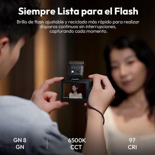 Flash Ulanzi SL03 Mini 6500K GN8 CRI97 Compact USB Type-C 90°