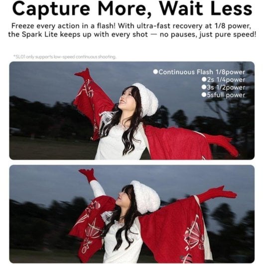 Flash Ulanzi SL02 GN8 Mini Compacte 6500K 4 Niveaux USB Type-C