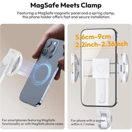 Tripé Ulanzi Tt88 Magnético 145 cm Selfie Stick Mando Branco