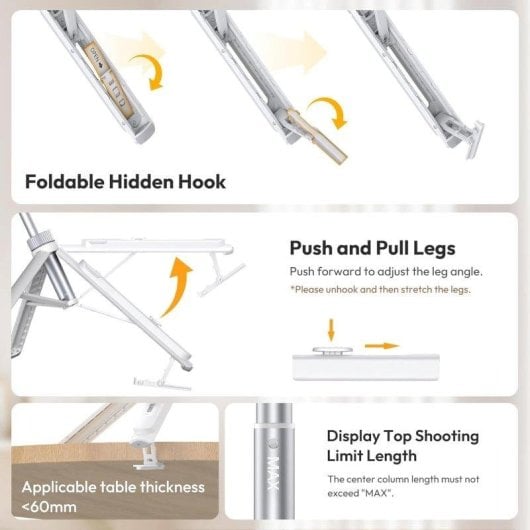 Trépied Ulanzi Tt88 Blanc Extensible Magnétique Télécommande 145 cm